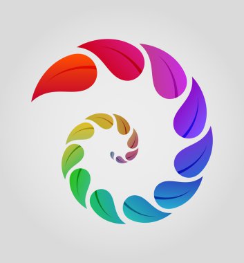 yaprakları ile farklı renk sarmal