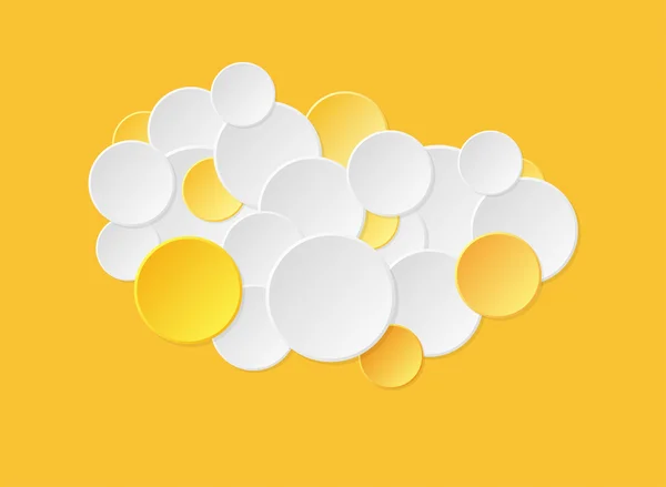 Gradient circles in yellow color — Stock Vector
