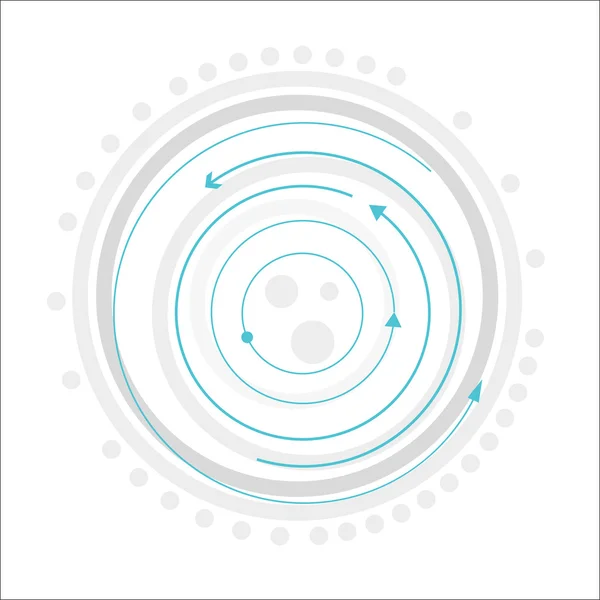 Серые круги с голубыми стрелками — стоковый вектор