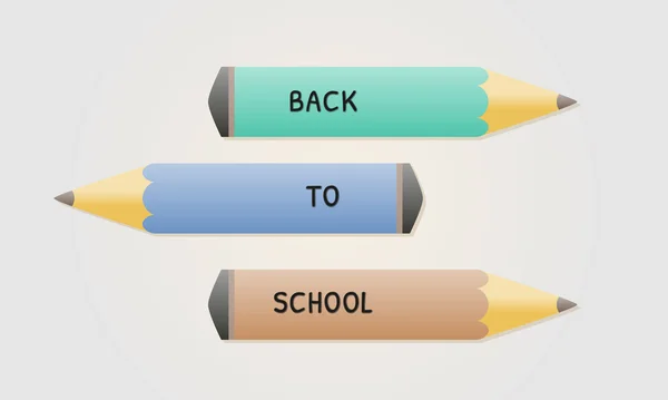 Crayons de retour à l'école — Image vectorielle