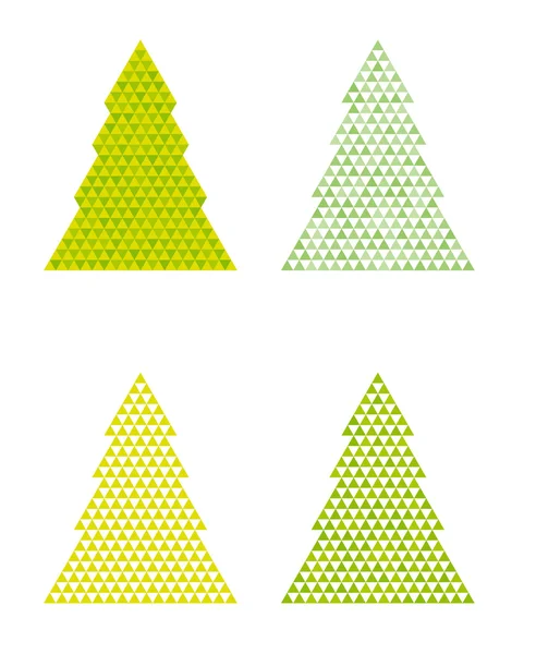 Arbres abstraits avec triangle sur le dessus — Image vectorielle