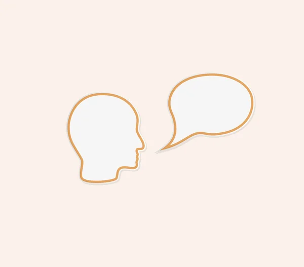 Face and speak bubble — Stock Vector