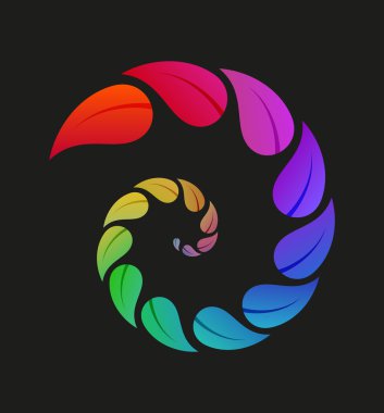 yaprakları ile farklı renk sarmal