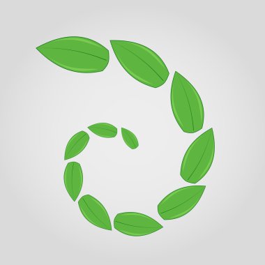 Spiral yeşil yaprakları