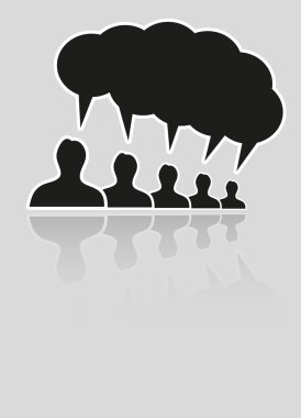 siluet konuşma balonu