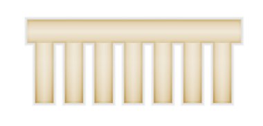 tarak şeklinde boş etiket