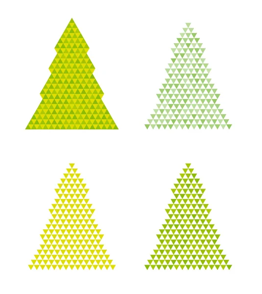 Abstract trees with reversed triangle on the top — Stock Vector