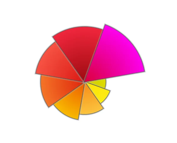 Cirkel skapas från trianglar — Stock vektor