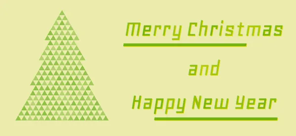 Retro feliz Navidad y feliz año nuevo tarjeta — Vector de stock