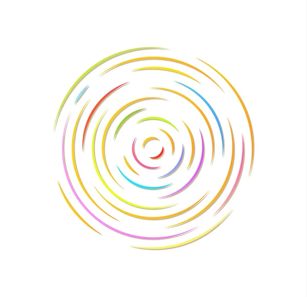 Cerchio con linee arrotondate a colori — Vettoriale Stock