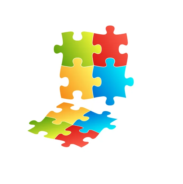 Puzzle de couleur — Image vectorielle