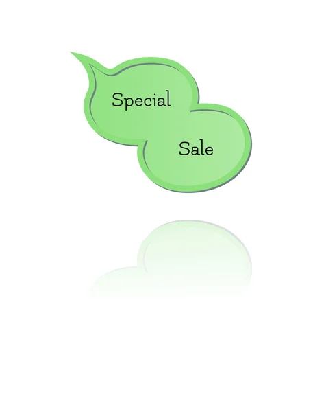 Parlare bolla con vendita speciale — Vettoriale Stock