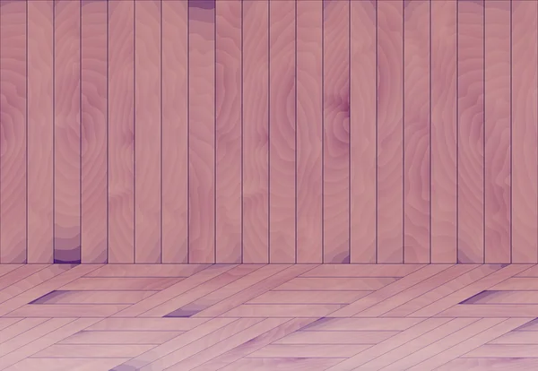Holzzimmer mit violettem - blauem Holz — Stockvektor