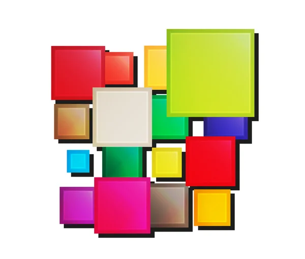 Different overlapping squares — Stock Vector