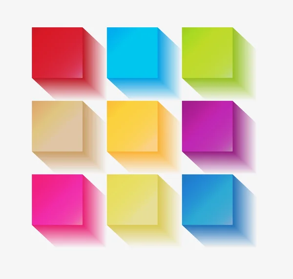 三个立体方块 — 图库矢量图片
