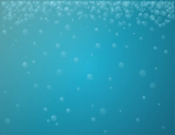 Blauwe achtergrond met bubbels — Stockvector