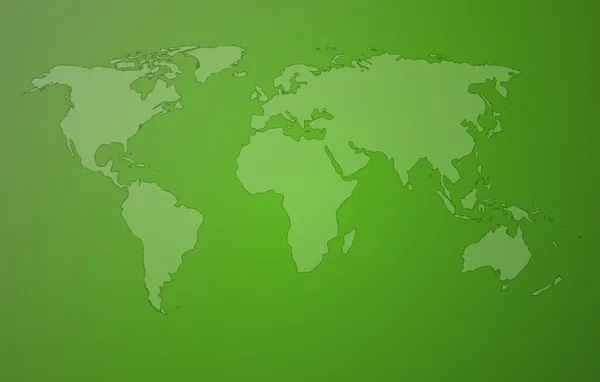Carte du monde verte — Image vectorielle