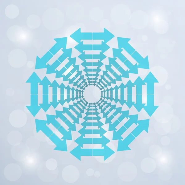 Cercle de flèches inverses — Image vectorielle