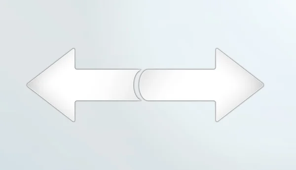 Deux flèches inverses — Image vectorielle
