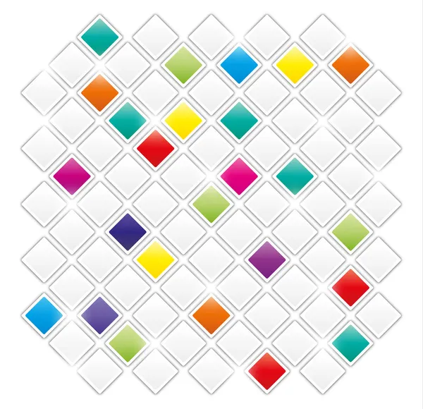 Pole šedé a barevné čtverce — Stockový vektor