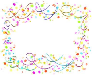 konfeti ve şeritler