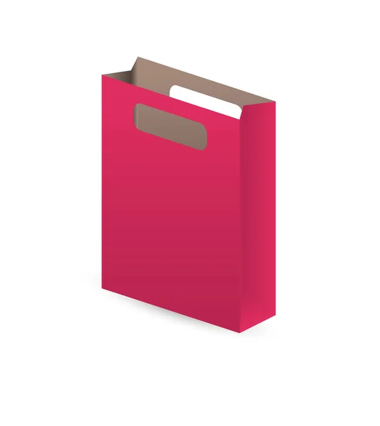 Red paper bag — Stock Vector