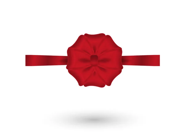 Red elegant bow — Stock Vector