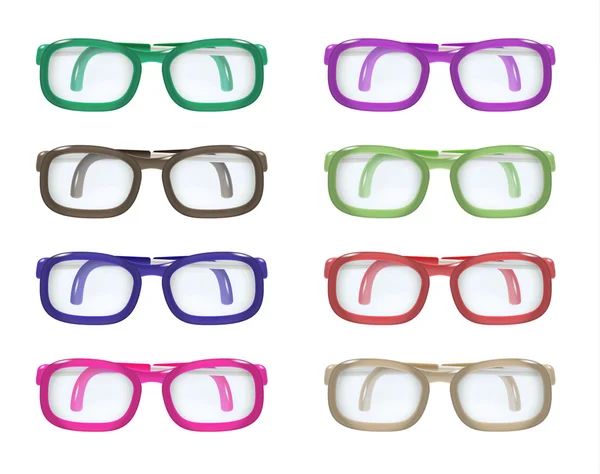 Set of color glasses — Stock Vector