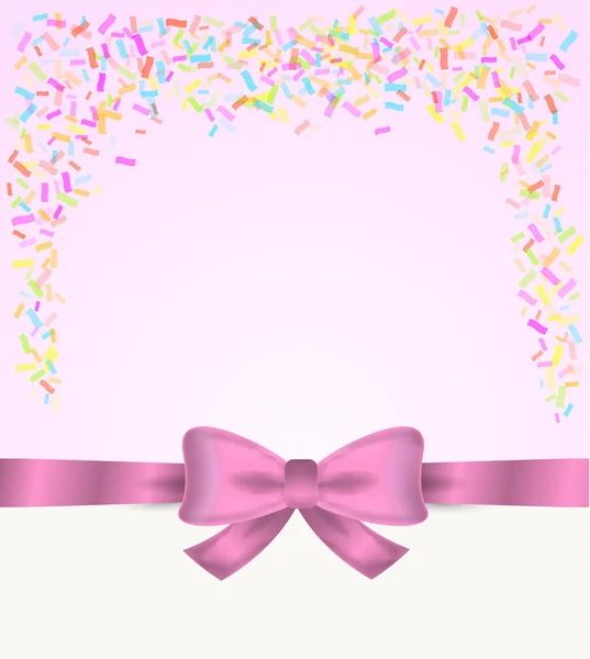 Tarjeta de regalo y confeti — Vector de stock