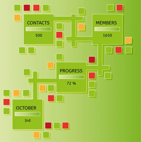 Green infographic illustration — Stock Vector