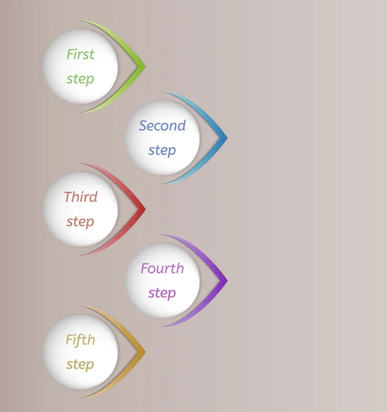 Fünf Schritte — Stockvektor