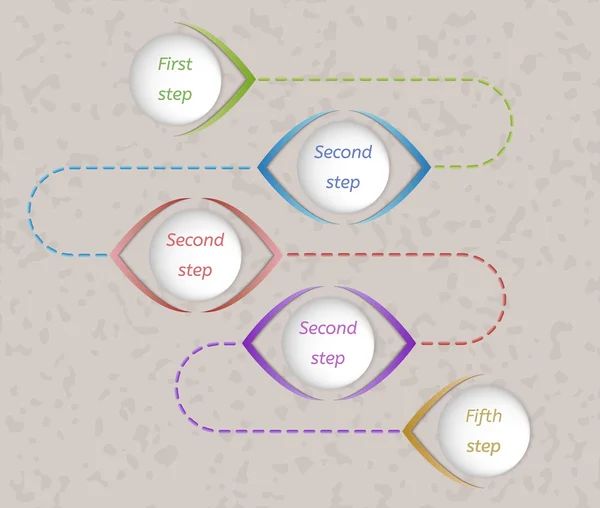 Vijf stappen — Stockvector