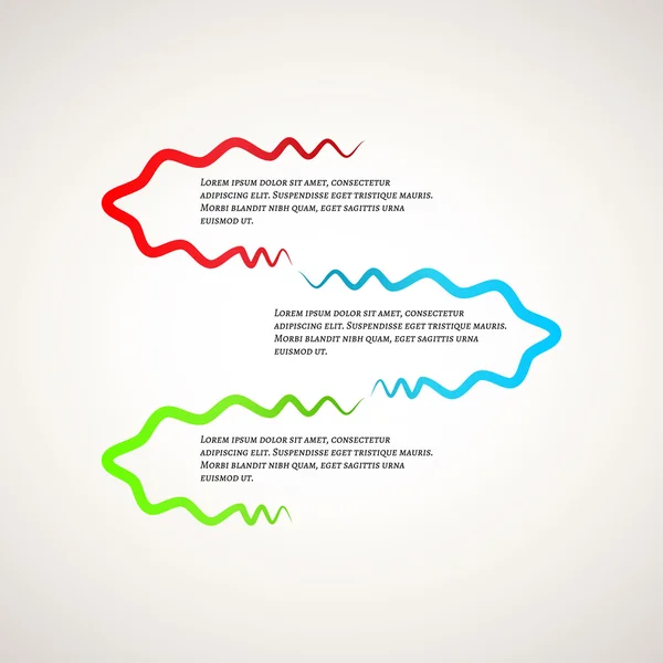 Infografica - tre onde di colore — Vettoriale Stock