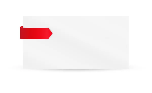 Ruban ou signet avec papier blanc — Image vectorielle