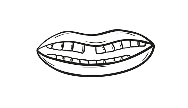 Ескіз рота — стоковий вектор
