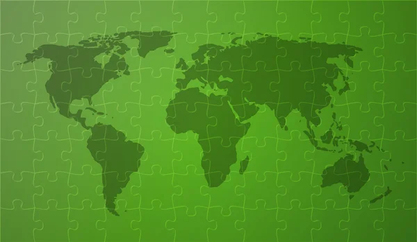 Mapa del mundo verde — Vector de stock