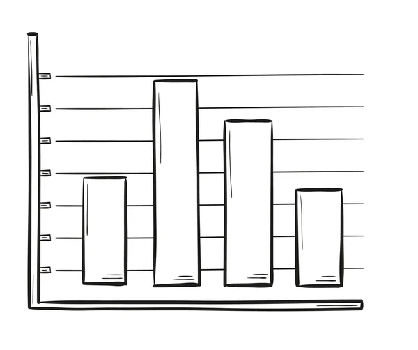 Bosquejo del gráfico de barras — Vector de stock