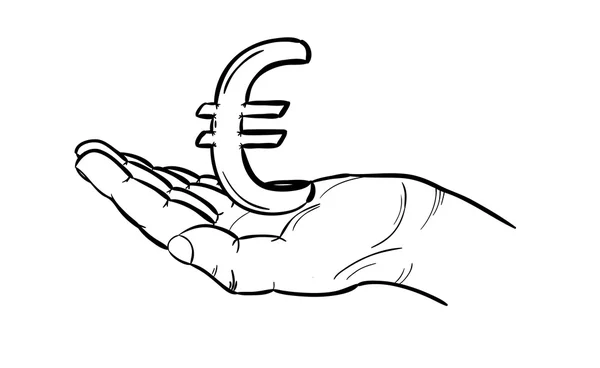 Valuta - euron — Stock vektor