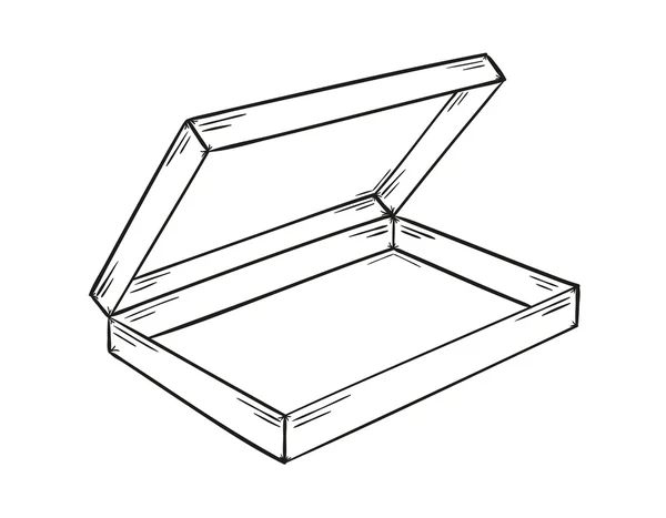 Caja de papel vacía — Vector de stock