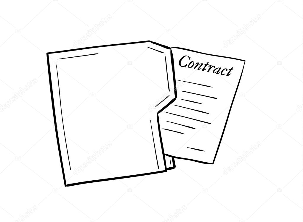folder with contract paper