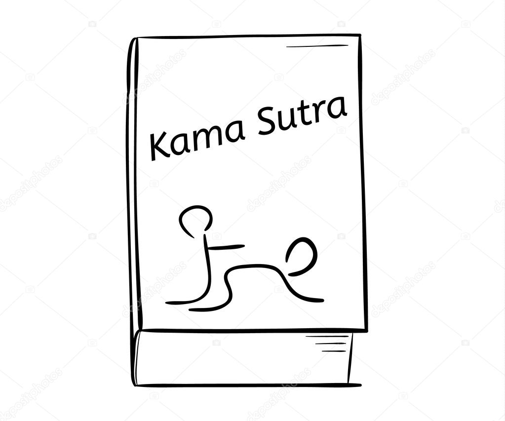 Sketch of the kama sutra book on white background, isolated Stock vector 42...