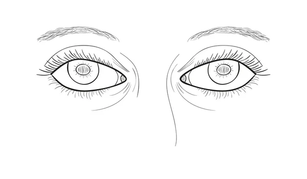 Occhi da donna — Vettoriale Stock