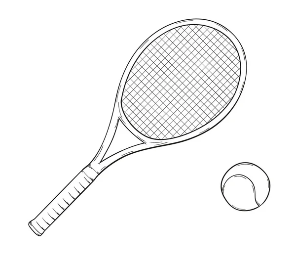 Raquette de tennis — Image vectorielle