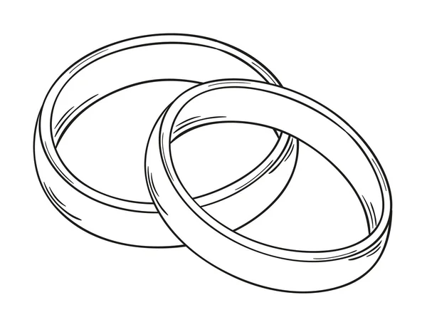 Dos anillos — Vector de stock