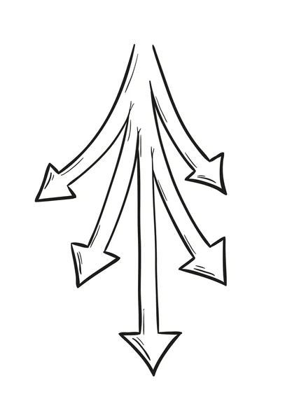 Five arrows — Stock Illustration Five arrows Royalty Free Stock Vectors