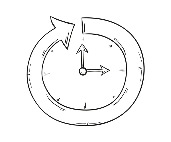 Arrow and clock — Stock Illustration Arrow and clock Vector Graphics