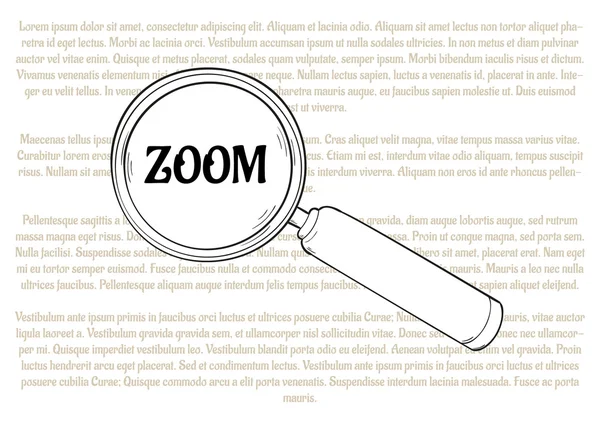 Vergrootglas en zoom — Stockvector