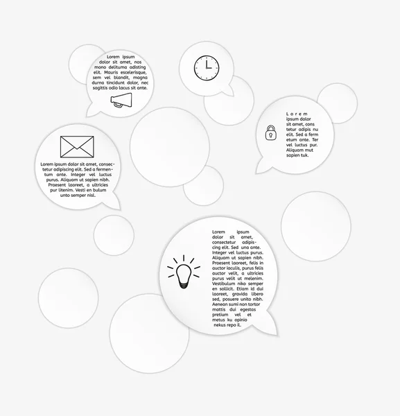 Vector circles and speak bubbles infographic template — Stock Vector