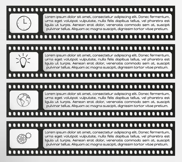 Infographic vector filmstrip — Stockvector