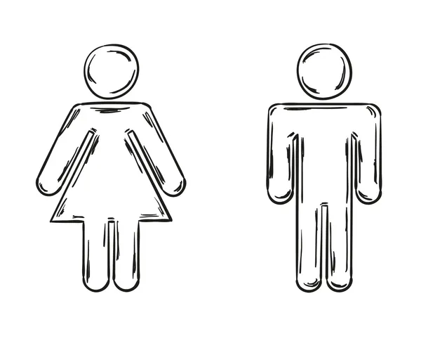 Male and female symbols — Stock Vector